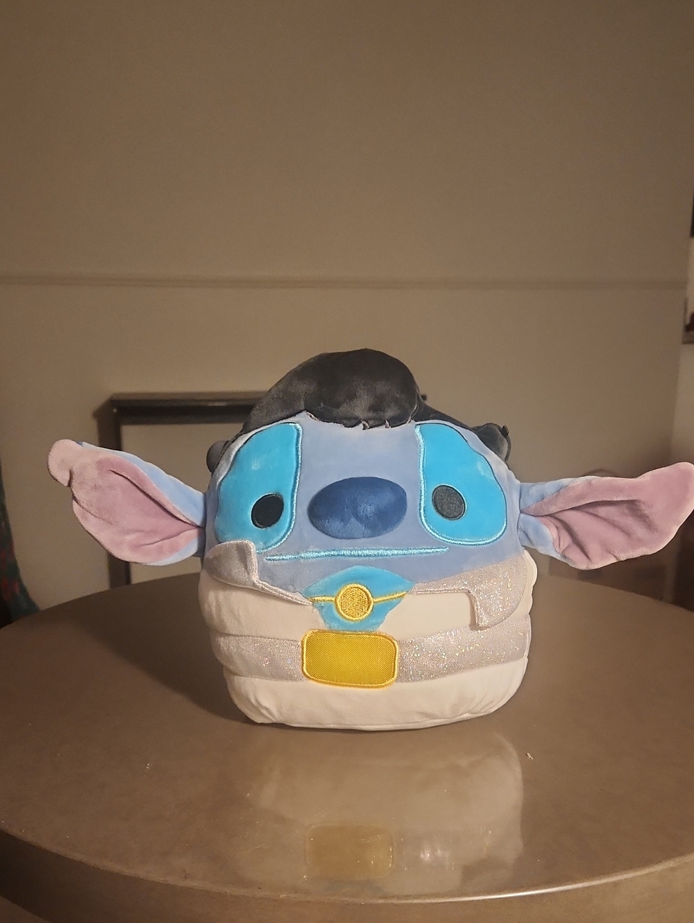 Disney Blue and Pink Stitch Plush Character Cushion